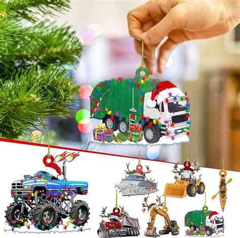 Buy Kasituny Acrylic Adorable Bus Shape Hanging Decor Creative Festive ...