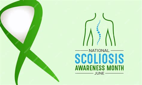 Premium Vector | National scoliosis awareness month is observed every ...