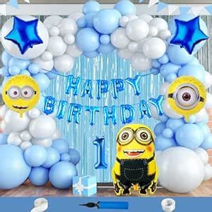 CRAZYKART Minions Theme First 1st Birthday Decoration Items For Boys ...