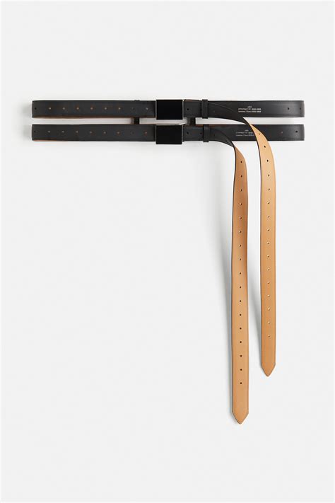 Men’s Black Leather double belt | H&M IN