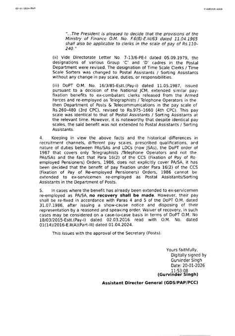 Applicability of Para 16(2) of CCS (Fixation of Pay of Reemployed ...
