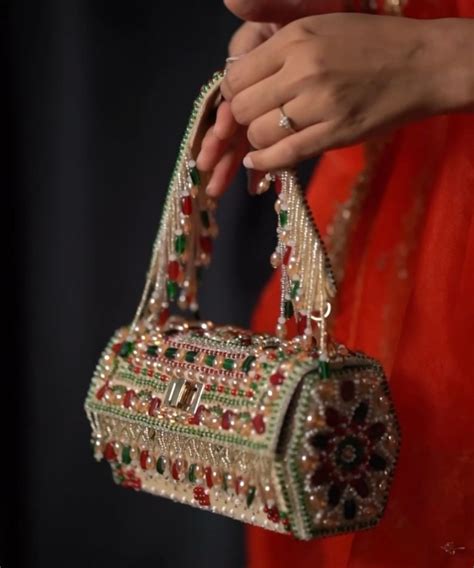 Noor Multicolor Suede Embellished Hand Bag – House of Kosha