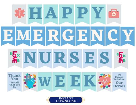 Emergency Nurses Week Banner Printable / Emergency Nurse Week Banner ...