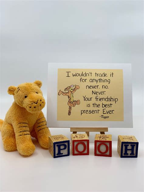 Friendship Card Tigger Quote About Friends Tigger Best - Etsy