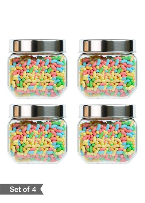 Get Octo Transparent Glass Storage Jars (850 ml) - Set of 4 at ₹ 1007 ...