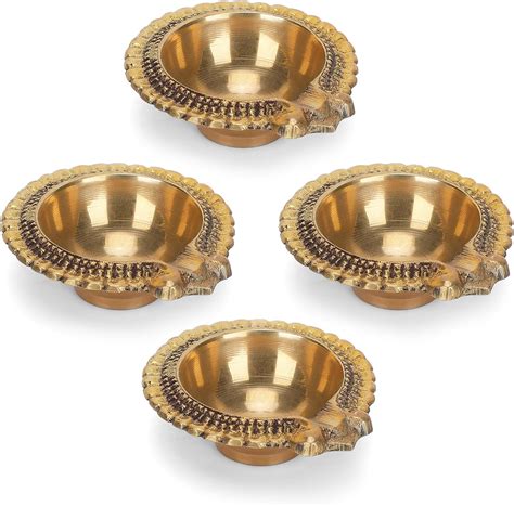 4OURFAITH Golden Brass Kuber Laxmi Diya Deepak – Handmade India | Ubuy