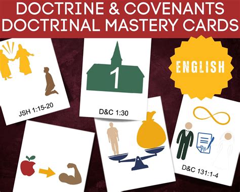 LDS Doctrinal Mastery Prompt Cards Doctrine and Covenants//english ...