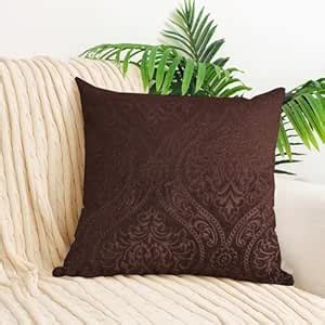 Buy IVAZA Velvet Embossed Fabric Decorative Reversible Cushion Cover 12 ...