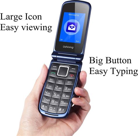 Buy 3G Unlocked Senior Flip Phone with Charging Cradle Large Icon T ...
