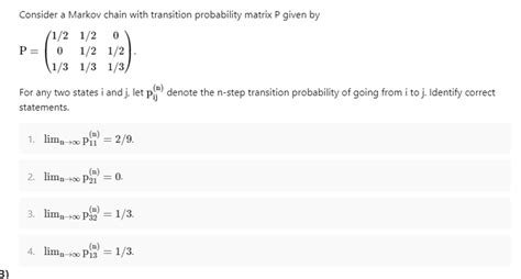 Image result for Transition Probability Matrix Markov Chain