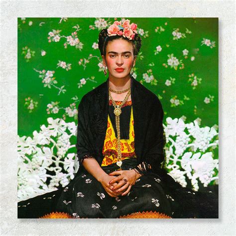 Tablou Frida Kahlo green flower | LaGalerie.ro