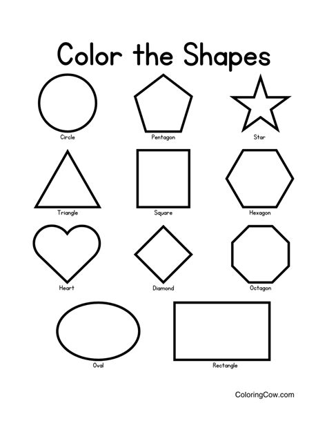 Image result for Shapes Color Sheets