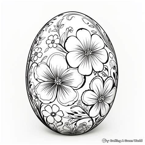 Colorful Easter Egg Drawing