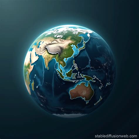 Earth Depicted in Cold Shades | Stable Diffusion Online