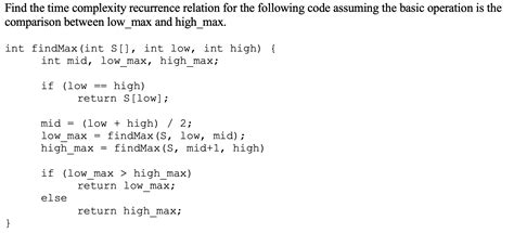 Image result for Recurrence Relation Time Complexity