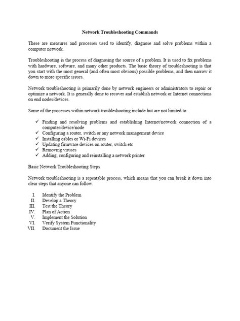 Image result for Basic Network Troubleshooting Commands