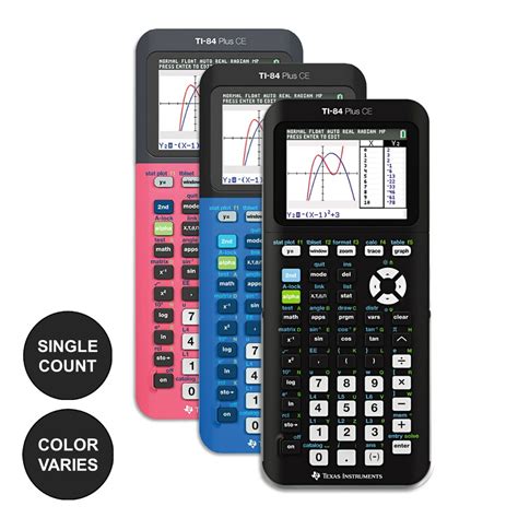 Texas Instruments Ti-84 Plus CE Graphing Calculator (Color: Assorted ...