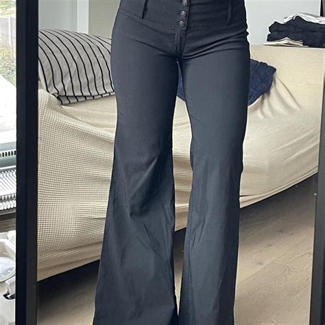 Very cute and vintage black flare pant (extreamlly... - Depop