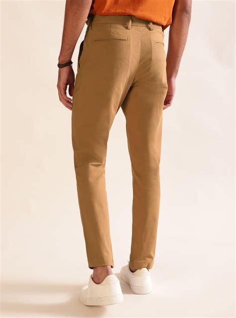 Terracotta Twill Chino Casual Khaki Solid Chino for Men Online | Andamen