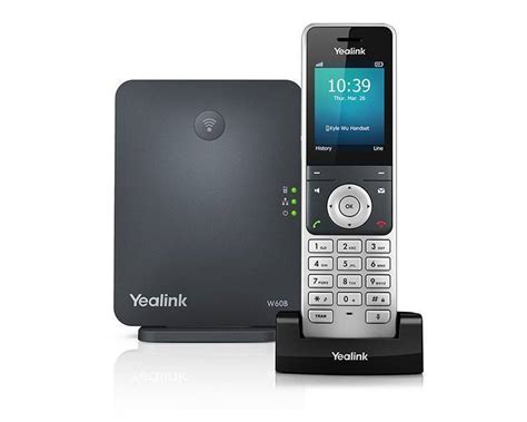 Yealink W60P Cordless DECT IP Phone and Base Station, 2.4-Inch Color ...