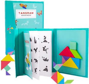 Trusmile Tangram Travel Game Magnetic Puzzle Book Game Tangrams Jigsaw ...