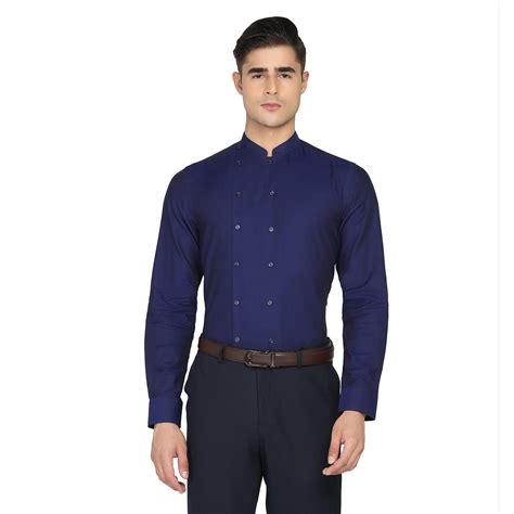blackberrys Men's Solid Slim Fit Shirt (NL-BS-SO-Dune # Navy 40 ...
