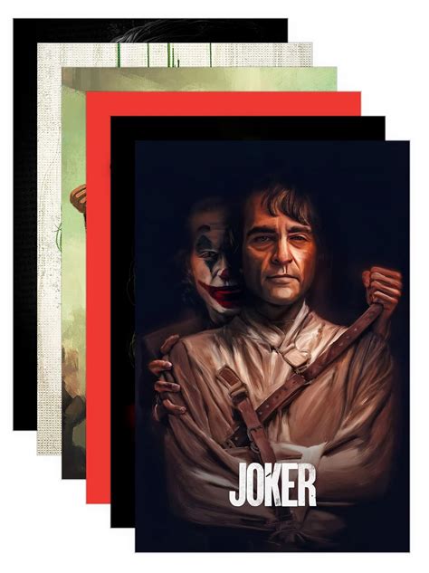 PRINTNET - Pack of 6 Joker Artwork Posters | For Joker Fans | HD+ ...