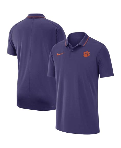Nike Men's Purple Clemson Tigers 2023 Coaches Performance Polo Shirt ...