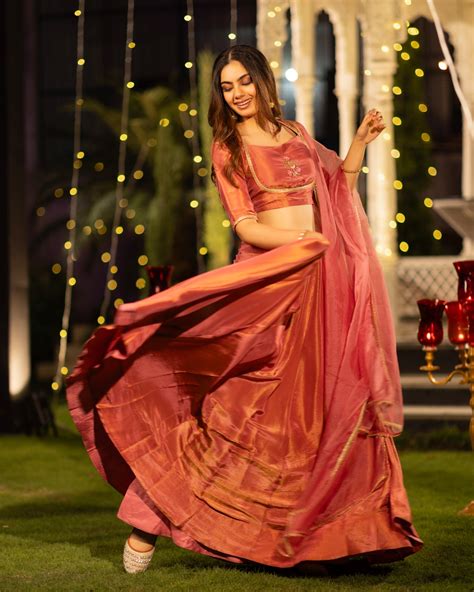 Rose Gold Lehenga Set – Ambraee