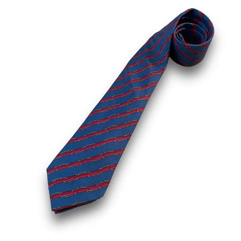 ♾HERMES♾ horsebit stripe patterned design silk necktie MADE IN ITALY ...