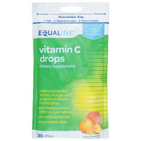 Equaline Vitamin C Drops, Citrus Flavored (30 ct) Delivery or Pickup Near Me - Instacart