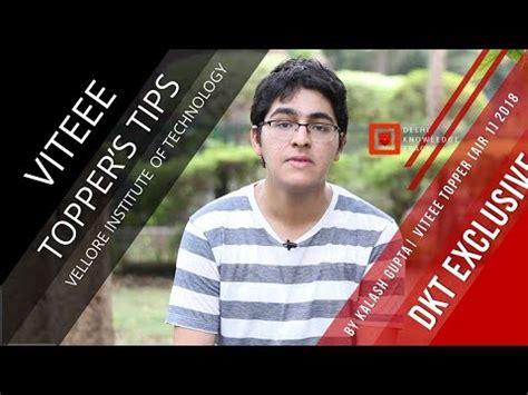 Topper strategy to crack VITEEE Exam-Rank 1 Video Lecture - JEE