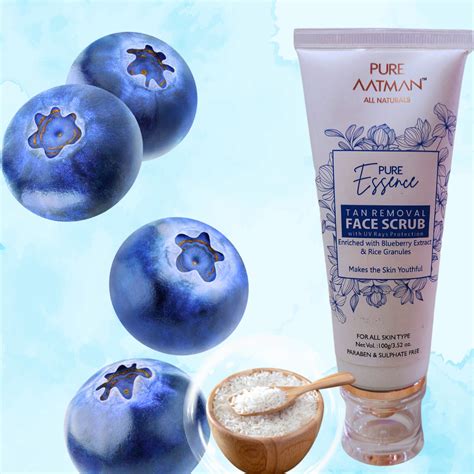 De Tan Scrub | Pure Essence – Blueberry Face Scrub | Exfoliates scrub ...