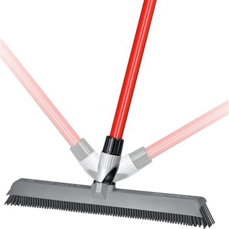 RAVMAG Silicone Broom with Squeegee - Heavy-Duty Floor Sweeper with ...