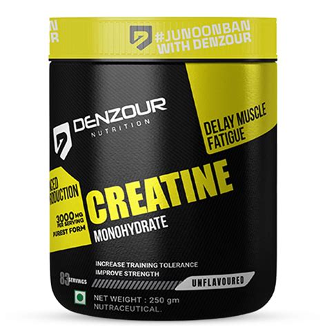 DENZOUR NUTRITION Creatine Monohydrate Powder, Delay Muscle Fatigue ...