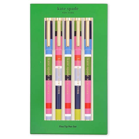 Kate Spade NY Fine Tip Pen Set, Sunny Day Stripe - Kate Spade New York