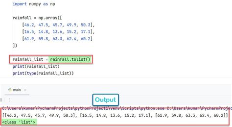 Convert Numpy Array to Python List 的图像结果