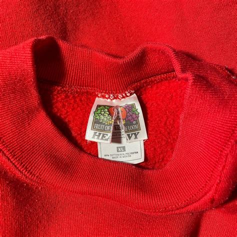 Fit for Me by Fruit of the Loom Men's Red Jumper | Depop
