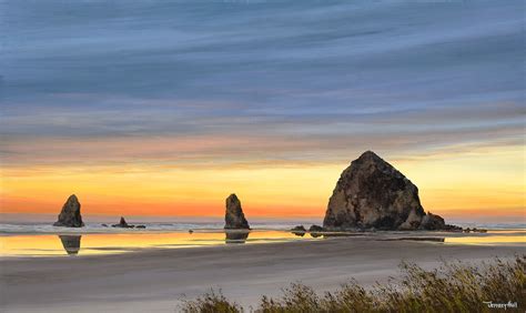 Cannon Beach Oregon Sunset Pretty Perfect Cannon Beach Sunset.