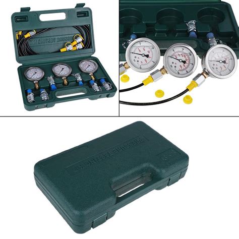 Buy ASHATA Hydraulic Pressure Gauge Kit, Excavator Hydraulic Pressure ...