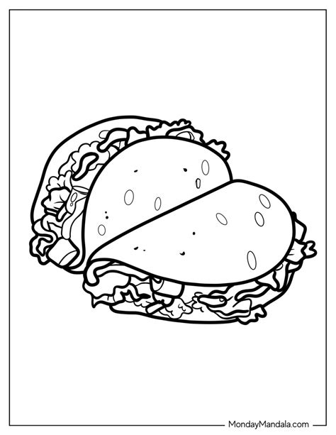 29 Taco Coloring Pages (Free PDF Printables)