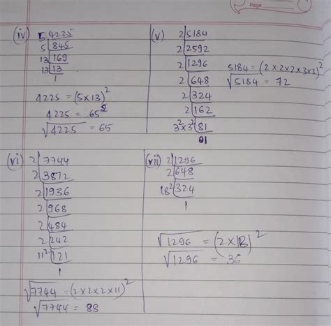 Q NO 1. Find the square root of the following by prime factorization ...