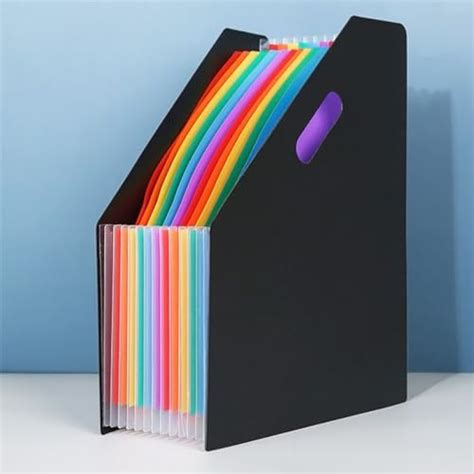 GLUN ® 12 Pockets Vertical Expanding File Folders Letter A4 Size ...