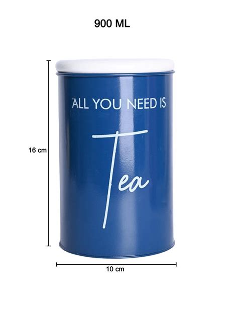 Metal Tea Jar, Blue Tea Jar 900Ml - Market99 – MARKET99