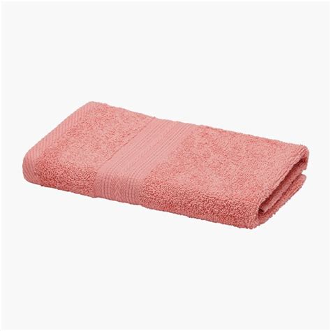 Buy PORTICO Eva Pink Textured Cotton Hand Towel - 40x60cm - Set Of 2 ...
