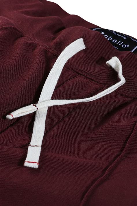 Buy Online Side Colorblock Maroon Sweatpants for Men online at Zobello