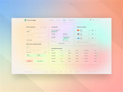 Mortgage & Loan Payoff Track Web App UI UX Dashboard | Behance :: Behance