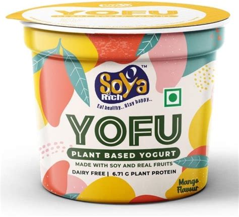 Soyarich – Yofu Soy Yogurt -Mango – 90gm l Soya Curd/Dairy Alternative ...