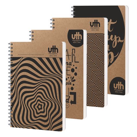 Anupam UTH Kraft Notebook-College Ruled/Plain Spiral Subject Notebook