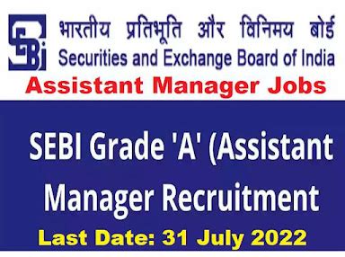 SEBI Securities And Exchange Board Of India – Officer Grade A ...